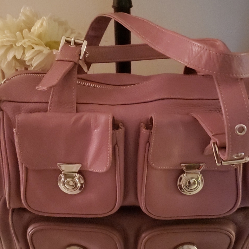 Michael Rome leather shoulder purse